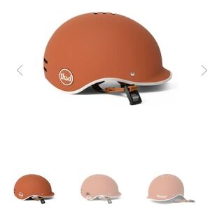 Terra Cotta Bicycle Helmet with White Trim THSD